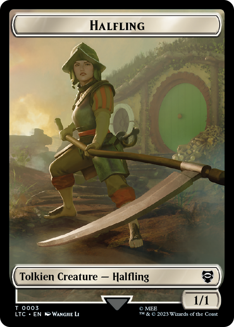 Halfling // Treasure Token [The Lord of the Rings: Tales of Middle-Earth Commander Tokens] | The Gaming-Verse