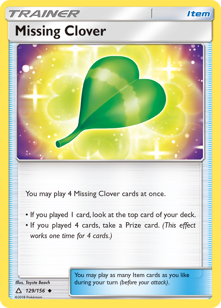 Missing Clover (129/156) [Sun & Moon: Ultra Prism] | The Gaming-Verse