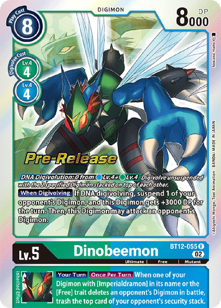 Dinobeemon [BT12-055] [Across Time Pre-Release Cards] | The Gaming-Verse