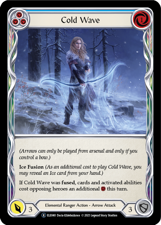 Cold Wave (Blue) [U-ELE040] Unlimited Rainbow Foil | The Gaming-Verse