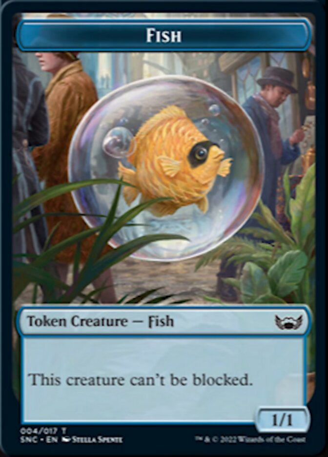 Fish // Rogue Double-sided Token [Streets of New Capenna Tokens] | The Gaming-Verse