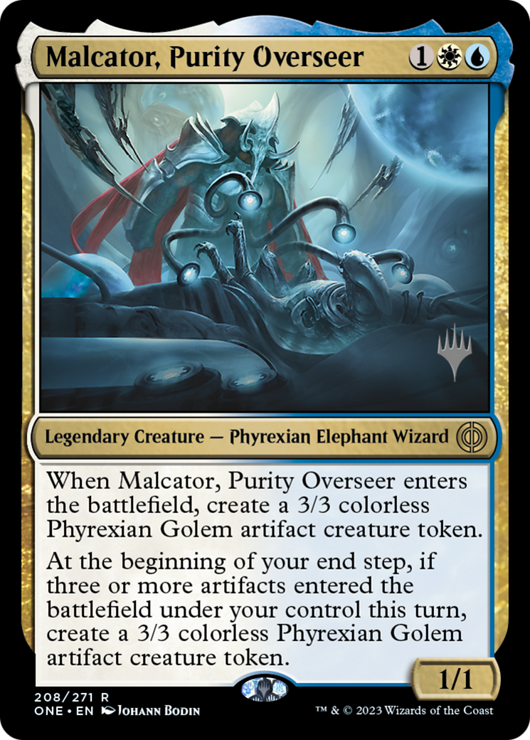 Malcator, Purity Overseer (Promo Pack) [Phyrexia: All Will Be One Promos] | The Gaming-Verse