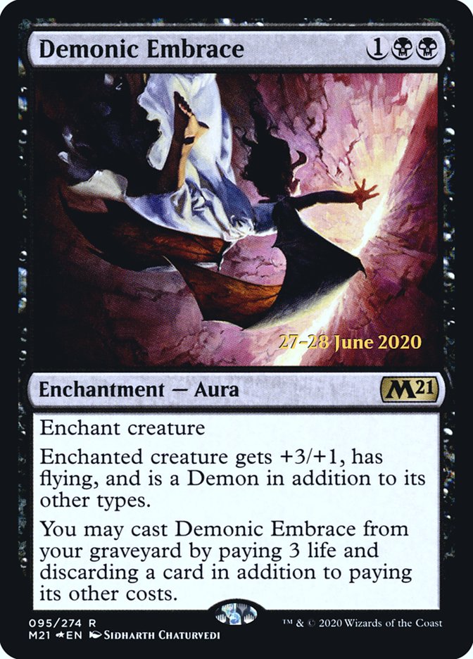 Demonic Embrace  [Core Set 2021 Prerelease Promos] | The Gaming-Verse