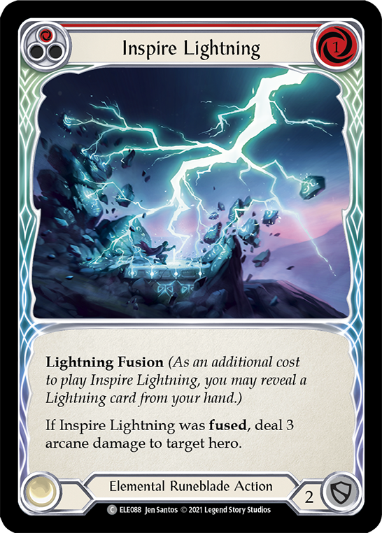 Inspire Lightning (Red) [ELE088] (Tales of Aria)  1st Edition Normal | The Gaming-Verse