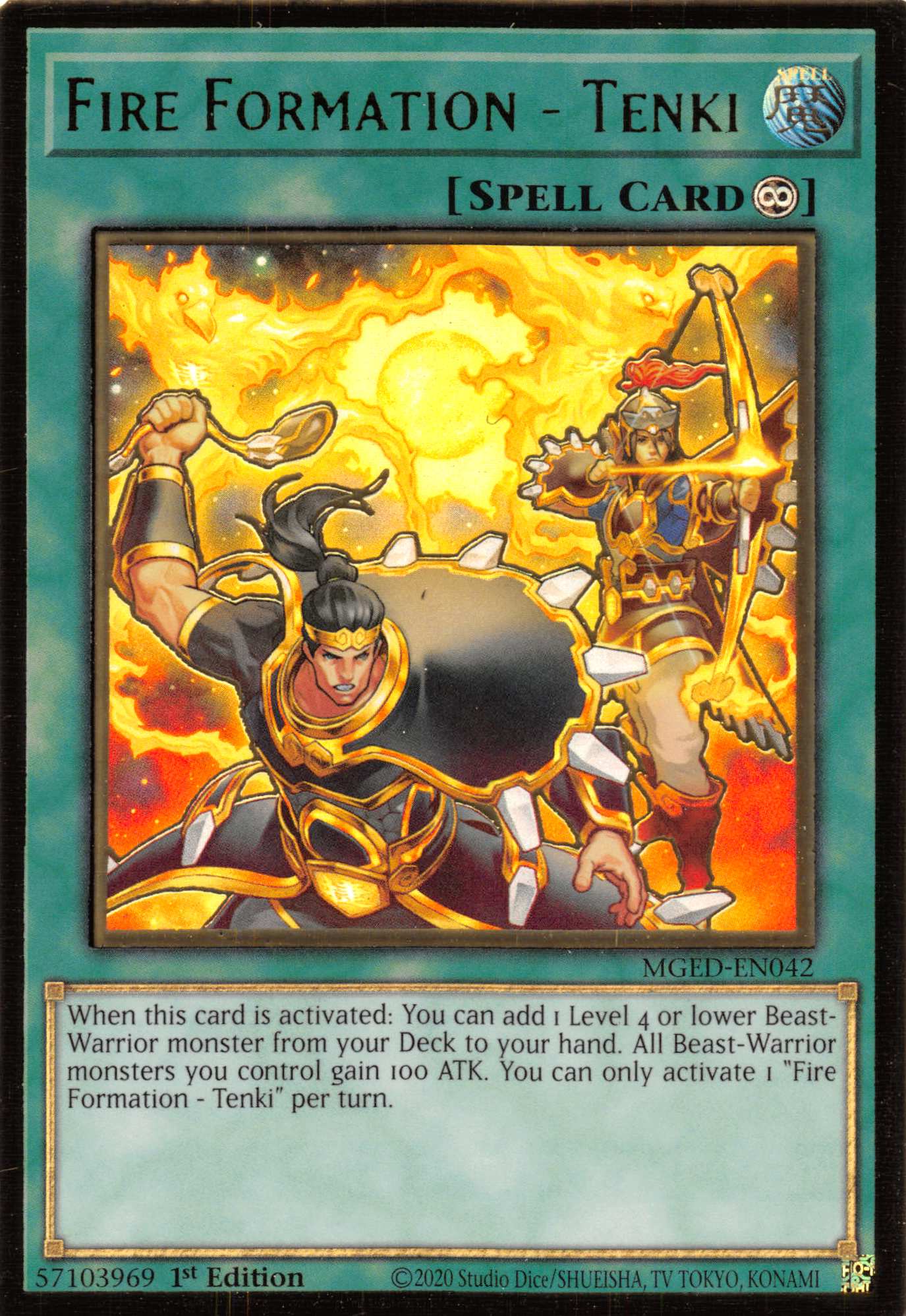 Fire Formation - Tenki [MGED-EN042] Gold Rare | The Gaming-Verse