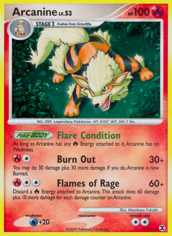 Arcanine (1/111) [Platinum: Rising Rivals] | The Gaming-Verse