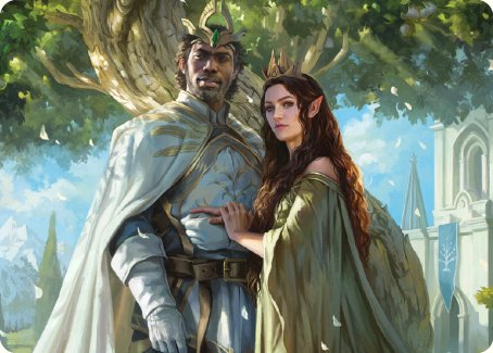 Aragorn and Arwen, Wed Art Card [The Lord of the Rings: Tales of Middle-earth Art Series] | The Gaming-Verse