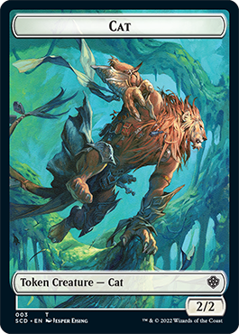 Saproling // Cat Double-Sided Token [Starter Commander Decks] | The Gaming-Verse