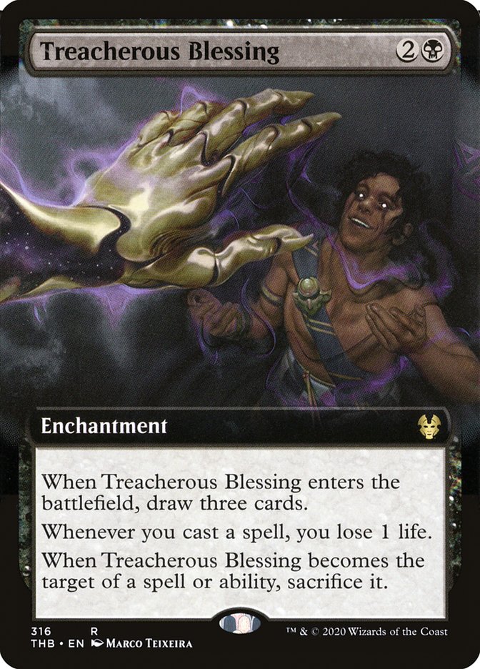 Treacherous Blessing (Extended Art) [Theros Beyond Death] | The Gaming-Verse