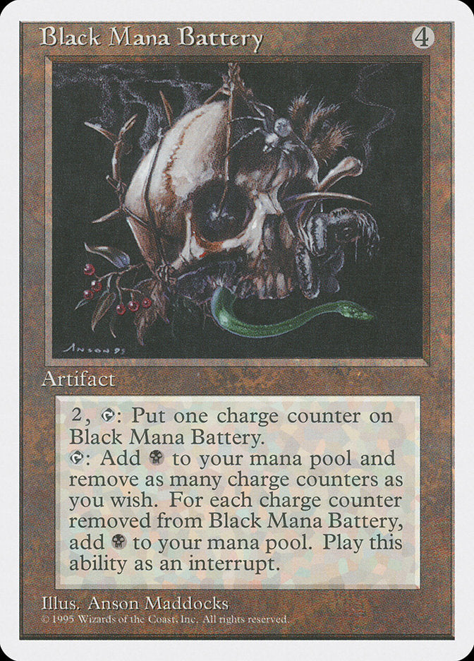 Black Mana Battery [Fourth Edition] | The Gaming-Verse