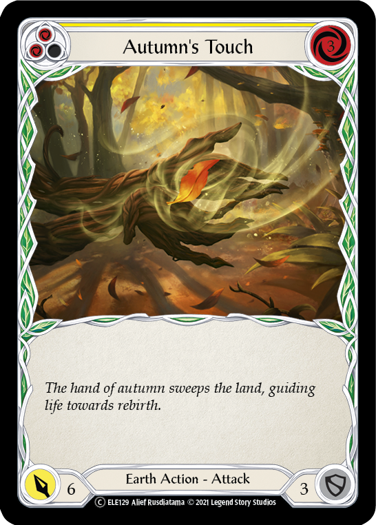 Autumn's Touch (Yellow) [U-ELE129] Unlimited Rainbow Foil | The Gaming-Verse