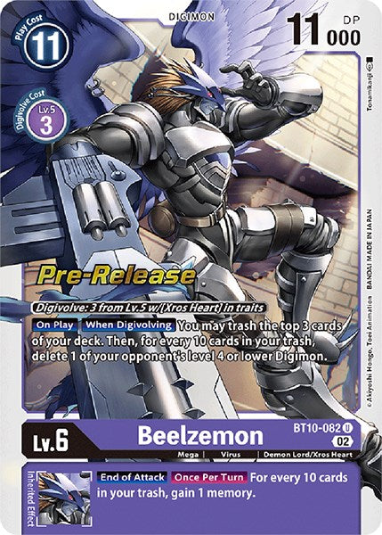 Beelzemon [BT10-082] [Xros Encounter Pre-Release Cards] | The Gaming-Verse