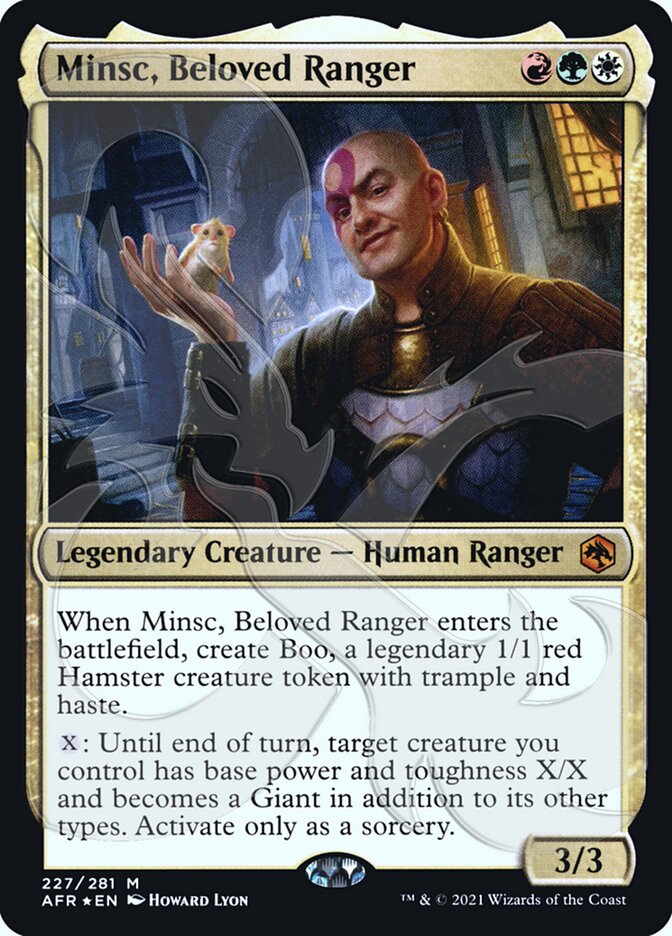 Minsc, Beloved Ranger (Ampersand Promo) [Dungeons & Dragons: Adventures in the Forgotten Realms Promos] | The Gaming-Verse