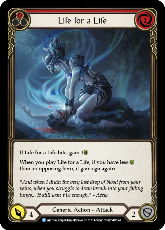 Life for a Life (Red) [ARC164] Unlimited Rainbow Foil | The Gaming-Verse