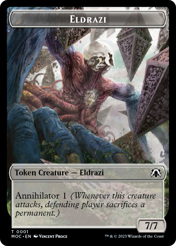 Eldrazi // Angel (4) Double-Sided Token [March of the Machine Commander Tokens] | The Gaming-Verse