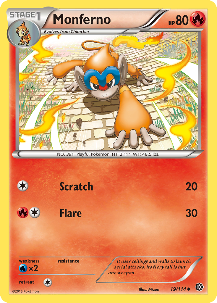 Monferno (19/114) [XY: Steam Siege] | The Gaming-Verse