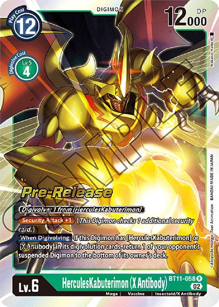 HerculesKabuterimon (X Antibody) [BT11-058] [Dimensional Phase Pre-Release Promos] | The Gaming-Verse