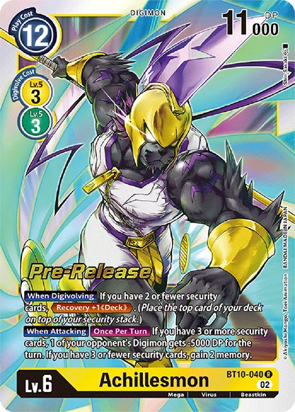 Achillesmon [BT10-040] [Xros Encounter Pre-Release Cards] | The Gaming-Verse