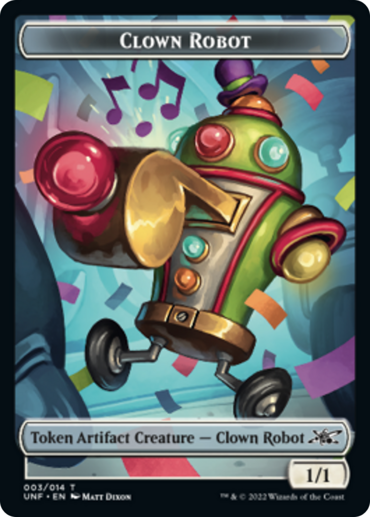 Clown Robot (003) // Treasure (012) Double-sided Token [Unfinity Tokens] | The Gaming-Verse