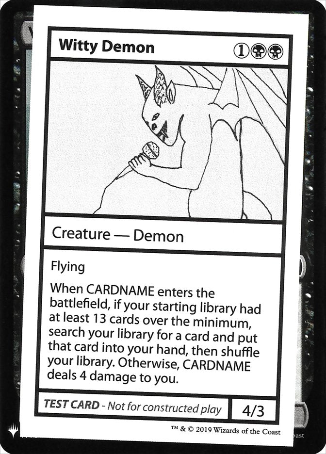 Witty Demon [Mystery Booster Playtest Cards] | The Gaming-Verse