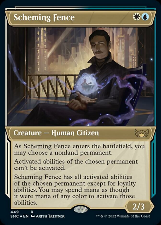 Scheming Fence (Showcase Art Deco Foil Etched) [Streets of New Capenna] | The Gaming-Verse