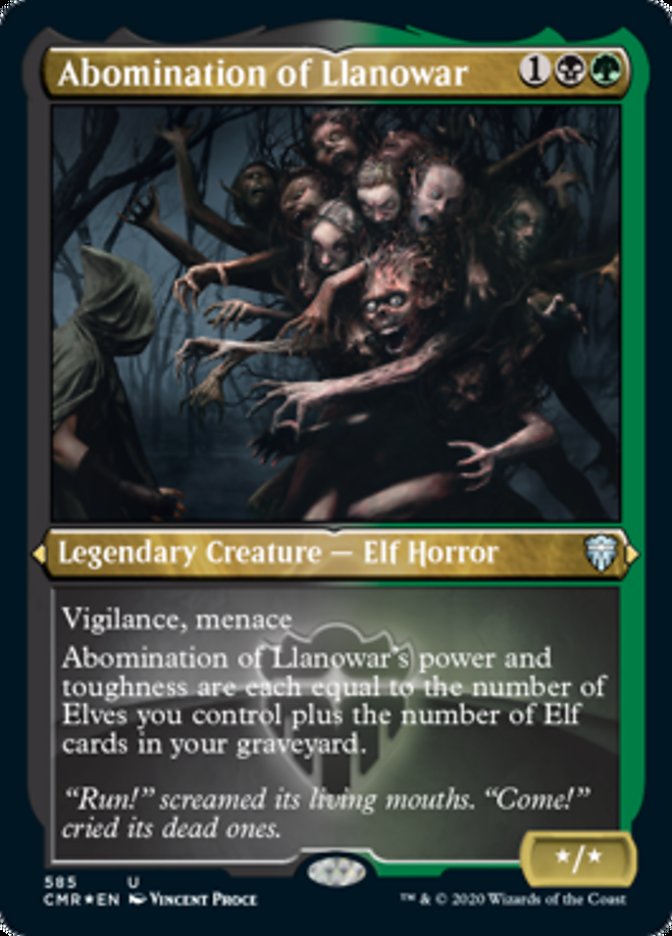 Abomination of Llanowar [Commander Legends Etched] | The Gaming-Verse