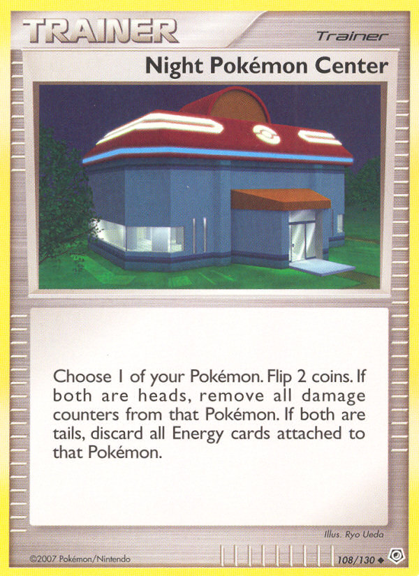 Night Pokemon Center (108/130) [Diamond & Pearl: Base Set] | The Gaming-Verse