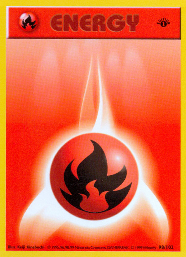 Fire Energy (98/102) (Shadowless) [Base Set 1st Edition] | The Gaming-Verse