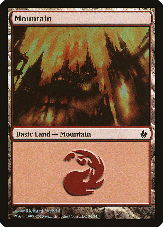 Mountain (#34) [Premium Deck Series: Fire and Lightning] | The Gaming-Verse