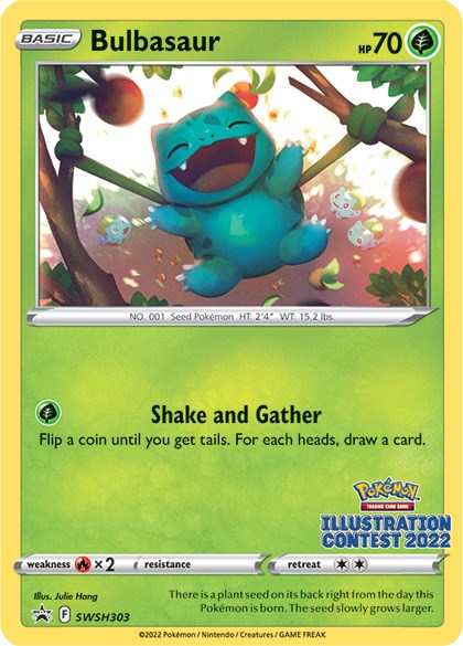 Bulbasaur (SWSH303) (Illustration Contest 2022) [Sword & Shield: Black Star Promos] | The Gaming-Verse