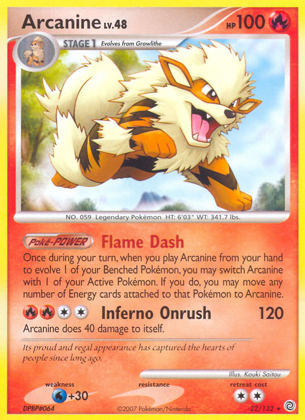 Arcanine (22/132) [Diamond & Pearl: Secret Wonders] | The Gaming-Verse