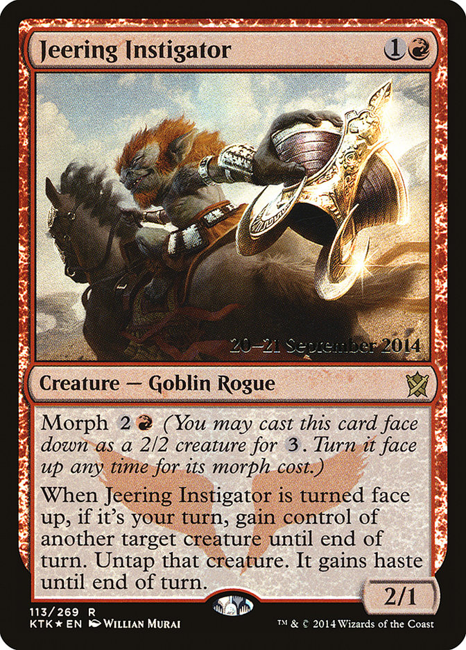 Jeering Instigator  (Prerelease) [Khans of Tarkir Prerelease Promos] | The Gaming-Verse