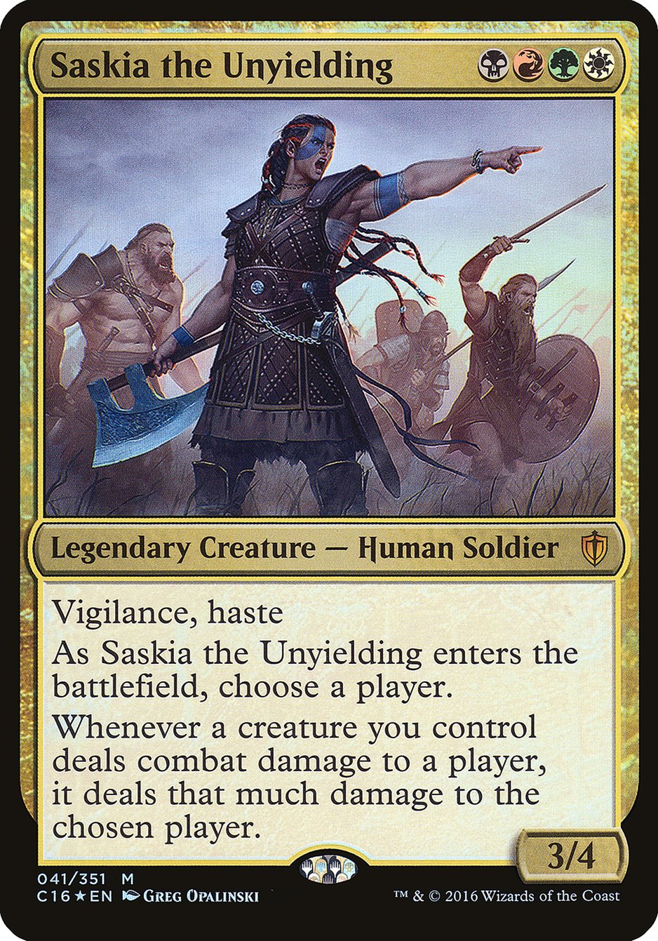 Saskia the Unyielding (Commander 2016) [Commander 2016 Oversized] | The Gaming-Verse