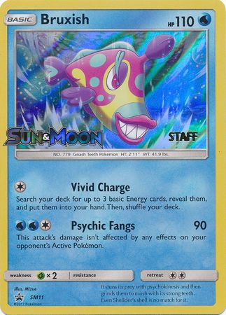 Bruxish (SM11) (Staff Prerelease Promo) [Sun & Moon: Black Star Promos] | The Gaming-Verse