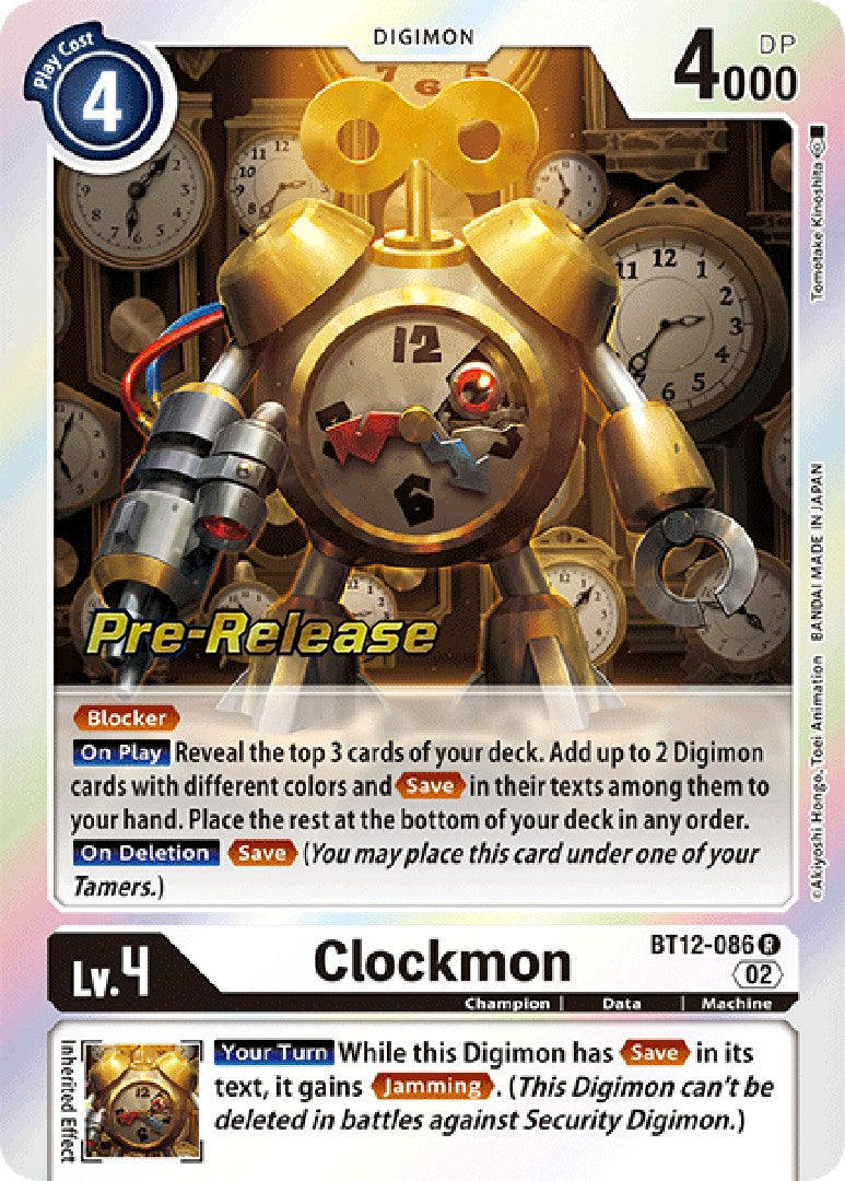 Clockmon [BT12-086] [Across Time Pre-Release Cards] | The Gaming-Verse