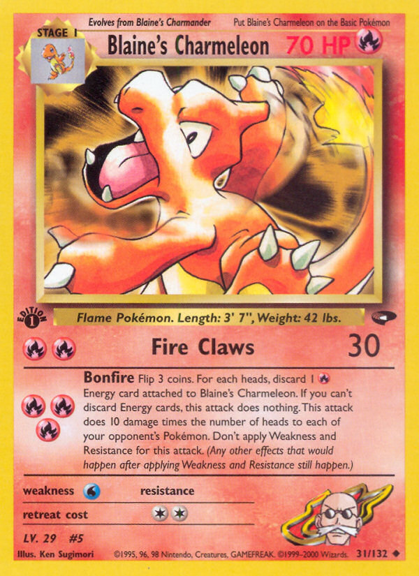 Blaine's Charmeleon (31/132) [Gym Challenge 1st Edition] | The Gaming-Verse