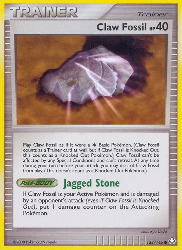 Claw Fossil (138/146) [Diamond & Pearl: Legends Awakened] | The Gaming-Verse