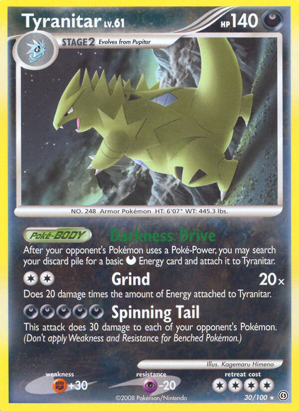 Tyranitar (30/100) (Theme Deck Exclusive) [Diamond & Pearl: Stormfront] | The Gaming-Verse