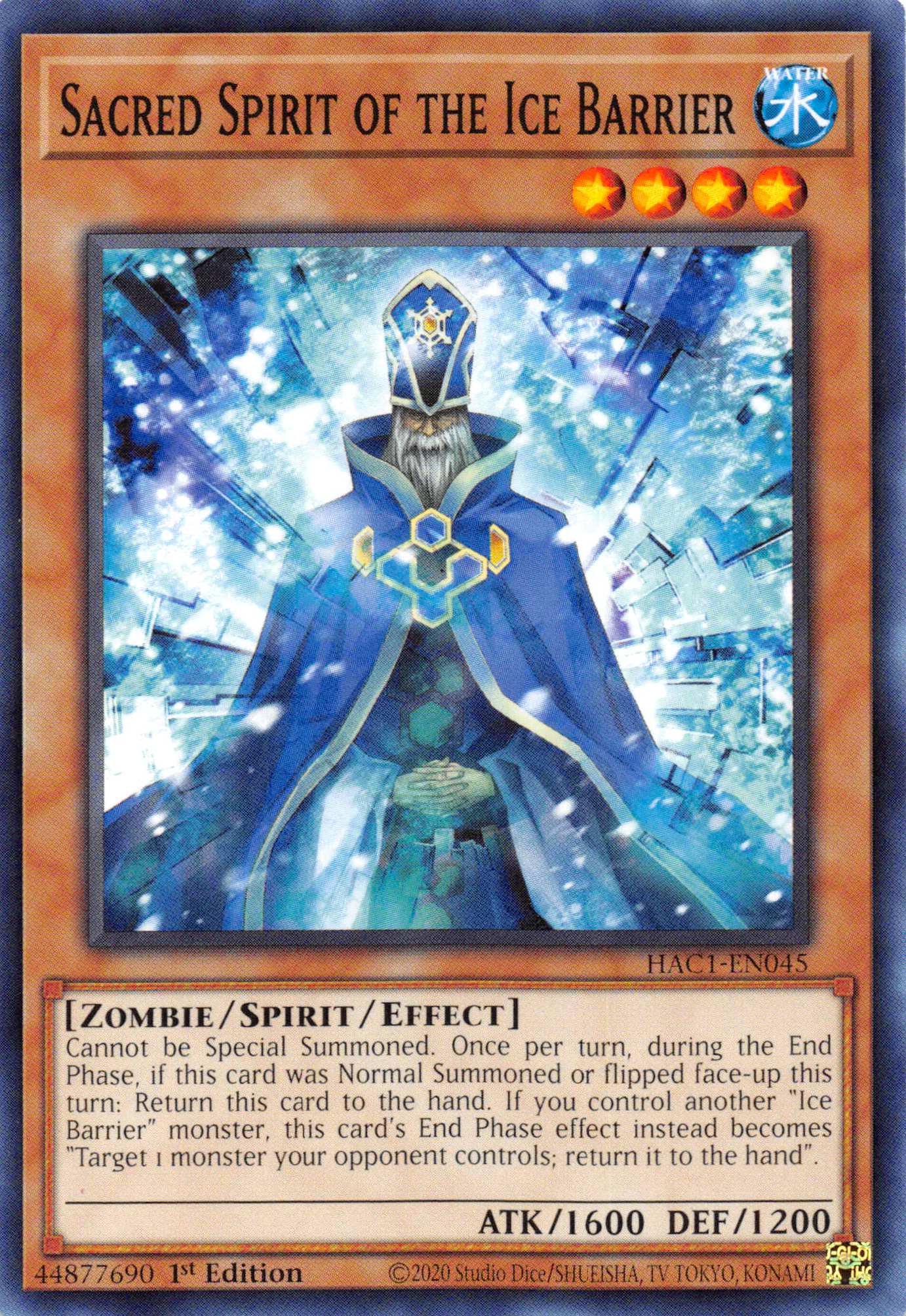 Sacred Spirit of the Ice Barrier [HAC1-EN045] Common | The Gaming-Verse