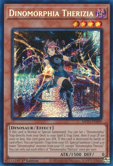 Dinomorphia Therizia [MP23-EN009] Prismatic Secret Rare | The Gaming-Verse