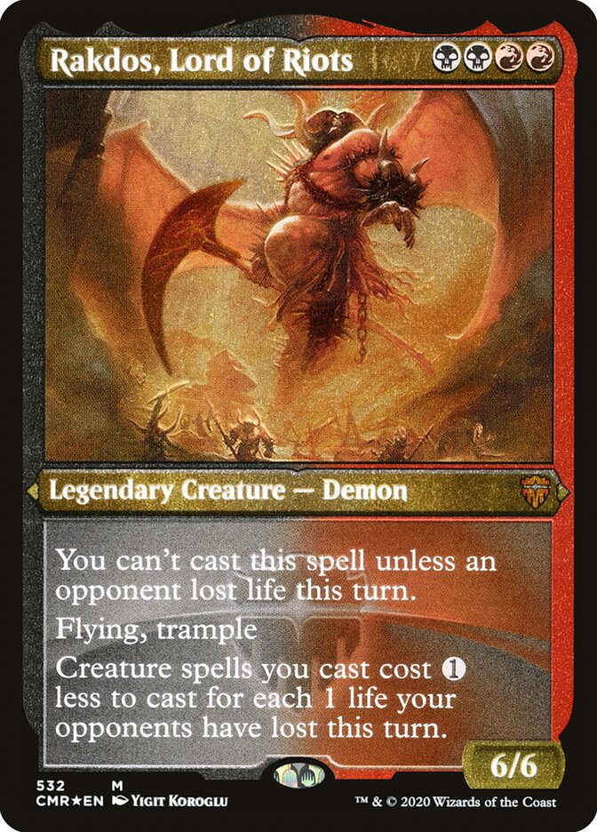 Rakdos, Lord of Riots [Commander Legends Etched] | The Gaming-Verse