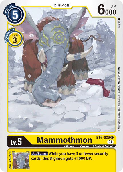 Mammothmon [BT6-039] [Double Diamond] | The Gaming-Verse