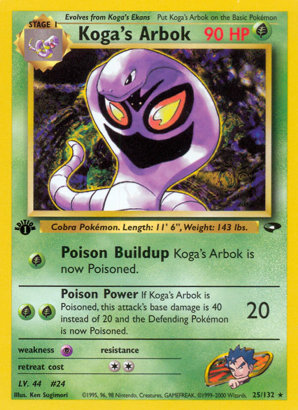 Koga's Arbok (25/132) [Gym Challenge 1st Edition] | The Gaming-Verse