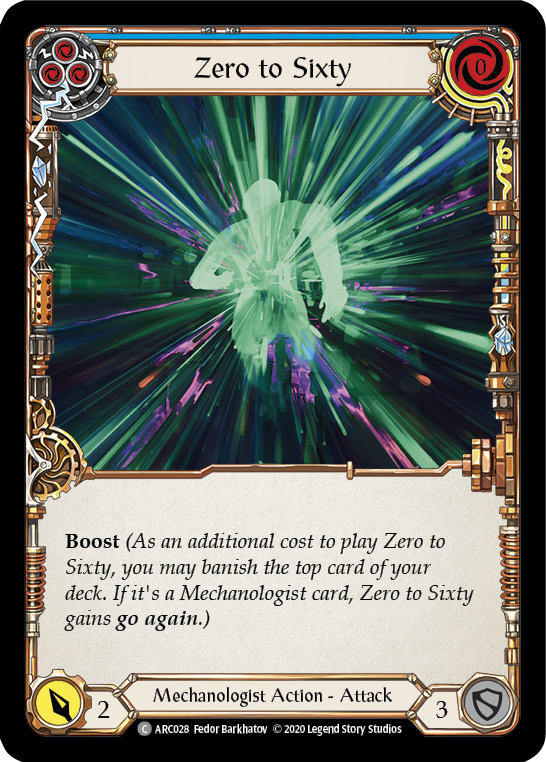 Zero to Sixty (Blue) [ARC028] Unlimited Rainbow Foil | The Gaming-Verse