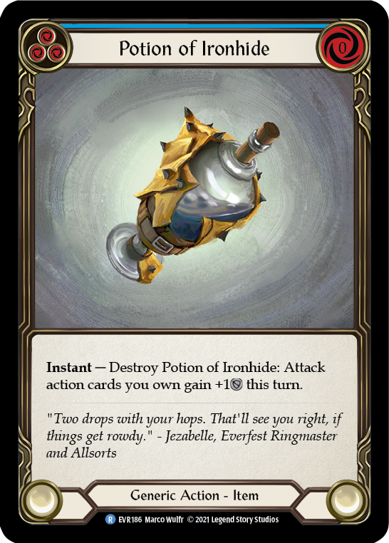 Potion of Ironhide [EVR186] (Everfest)  1st Edition Cold Foil | The Gaming-Verse