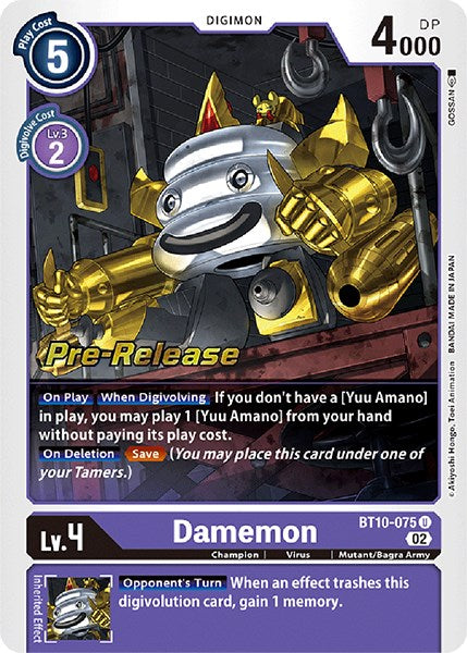 Damemon [BT10-075] [Xros Encounter Pre-Release Cards] | The Gaming-Verse