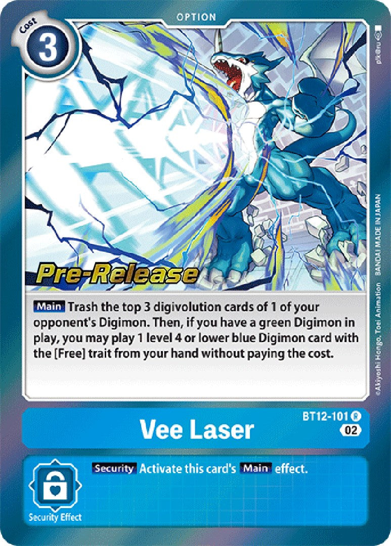 Vee Laser [BT12-101] [Across Time Pre-Release Cards] | The Gaming-Verse