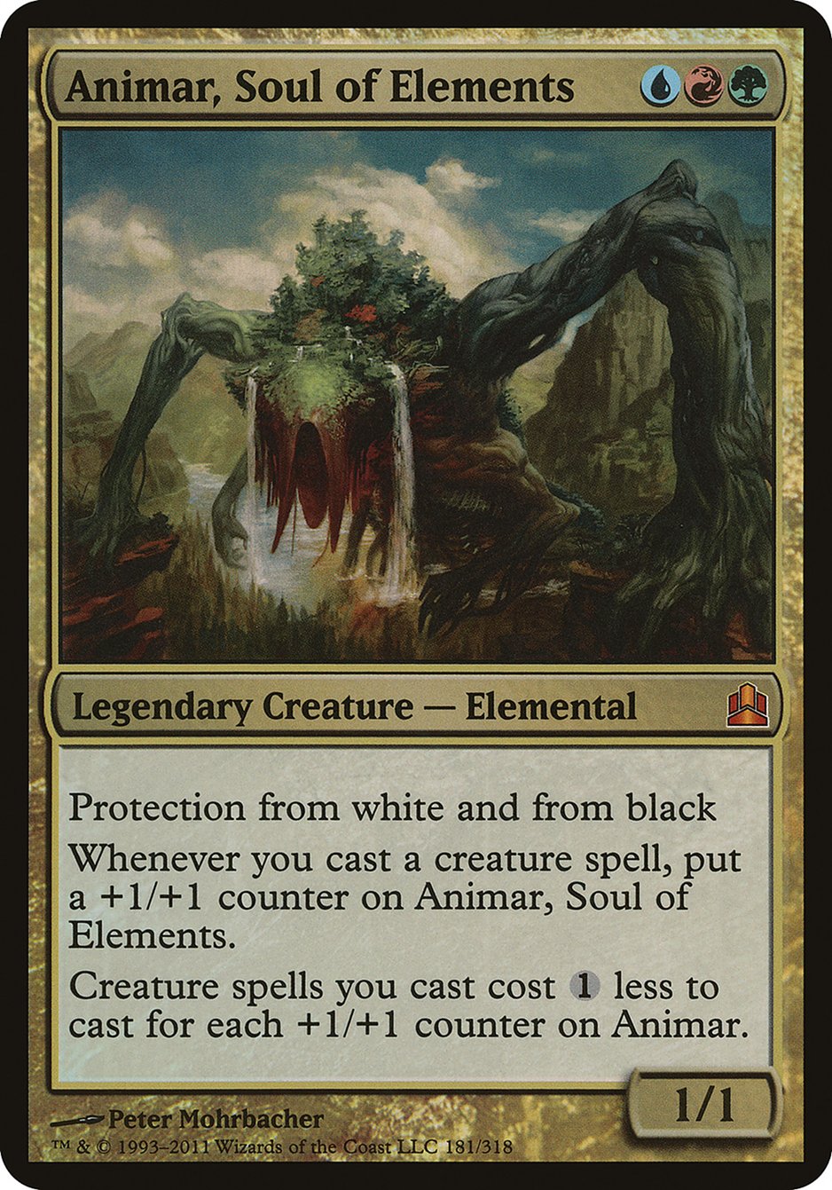 Animar, Soul of Elements (Oversized) [Commander 2011 Oversized] | The Gaming-Verse