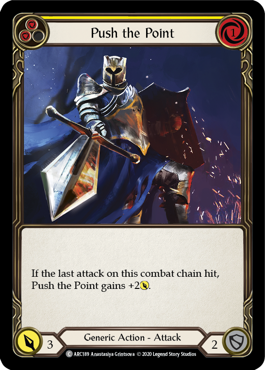 Push the Point (Yellow) [ARC189] Unlimited Rainbow Foil | The Gaming-Verse