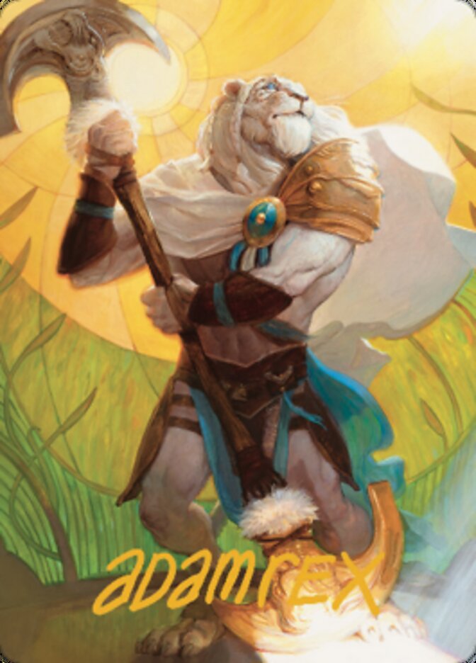 Ajani, Sleeper Agent Art Card (Gold-Stamped Signature) [Dominaria United Art Series] | The Gaming-Verse